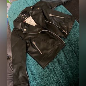 little girl’s zara leather jacket